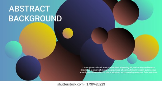 Trendy gradients of balls shapes, great design for any purposes.  Trendy minimal design. Vector 3d illustration. Abstract geometric background design. 