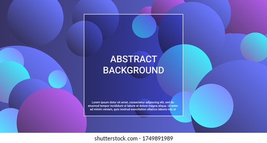 Trendy gradients of balls shapes, great design for any purposes.  Trendy minimal design. Vector illustration template. Abstract geometric background design. 