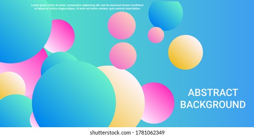 Trendy gradients of balls shapes, great design for any purposes.  Creative geometric wallpaper. Graphic vector art. Abstract geometric background design. 