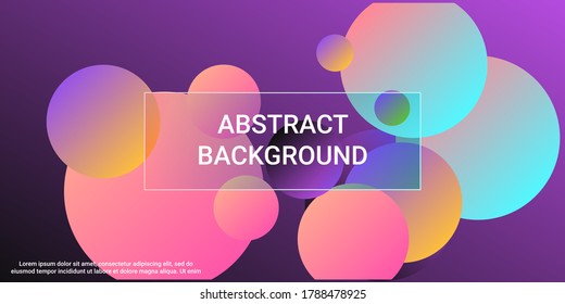 Trendy gradients of balls shapes, great design for any purposes.  Trendy minimal design. Vector illustration template. Abstract geometric background design. 
