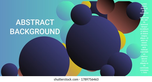 Trendy gradients of balls shapes, great design for any purposes.  Creative geometric wallpaper. Vector illustration template. Abstract geometric background design. 