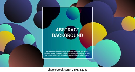 Trendy gradients of balls shapes, great design for any purposes.  Creative geometric wallpaper. Graphic vector art. Geometric modern design.