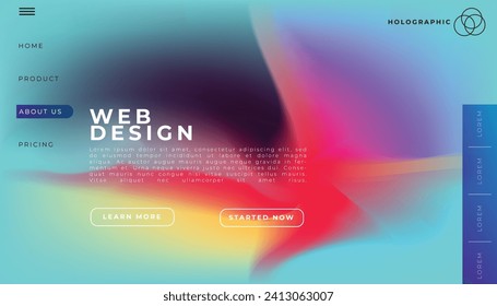 Trendy graffiti style background with light neon green, purple, yellow and red blurred shape. Modern wallpaper design for poster, website, placard, cover, advertising