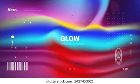Trendy graffiti style background light neon blurred shape. Modern wallpaper design for poster. Vector illustration.