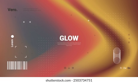 Trendy graffiti style background with light neon blurred shape. Modern wallpaper design for poster, website, placard, cover, advertising. Vector illustration.