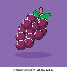 Trendy Grape Fruit With Purple Background