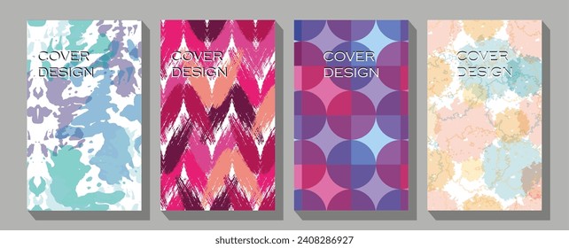  Trendy Graphic Design for banner, poster, cover, invitation, placard, brochure, header.   Designs is for notebook, planner, diary, poster, card, book. 