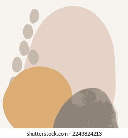 Trendy graphic illustration with a muted color palette of an abstract person. A creative illustration.