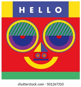 Trendy graphics elements memphis greeting cards design. Retro style texture, pattern and elements. Modern abstract design poster and cover template