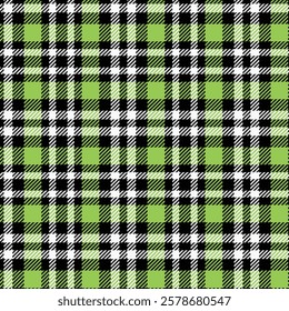 Trendy Green Black Grid Design