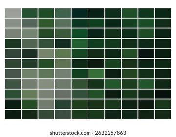  Trendy green color palette featuring rich shadows and soft tints. Perfect for modern design, print tests, branding, and vibrant digital artwork.
