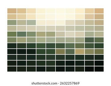  Trendy green color palette featuring rich shadows and soft tints. Perfect for modern design, print tests, branding, and vibrant digital artwork.