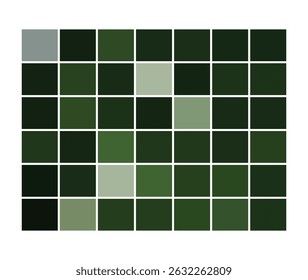  Trendy green color palette featuring rich shadows and soft tints. Perfect for modern design, print tests, branding, and vibrant digital artwork.