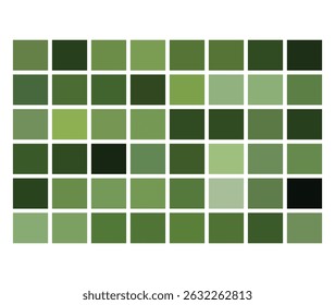  Trendy green color palette featuring rich shadows and soft tints. Perfect for modern design, print tests, branding, and vibrant digital artwork.