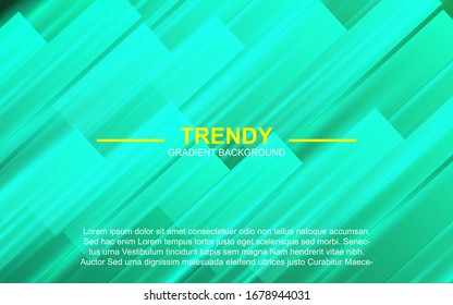 Trendy green gradient color dynamic background with fluid and memphis style composition. Modern concept vector layout design template can use element landing page, wallpaper, presentation, cover
