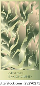 Trendy green olive vector abstract geometric curved lines background. Color gradient banner template. EPS10 vector