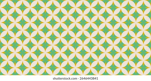 Padrão contínuo geométrico groovy trendy com silhuetas redondas, linhas curvas, triângulos, círculos, rede, grade. Abstrato fundo plano vintage mínimo. Textura repetida em style.Vetor psicodélico
