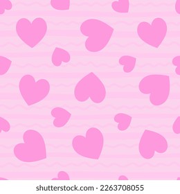 Diseño moderno y elegante para un diseño decorativo. Diseño psicodélico de los años 70 retro. Patrón sin fisuras del corazón. Huella textil del corazón abstracta de verano. Hippie estilo años 60 y 70. Fondo Groovy