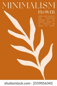 Trendy Groovy Vector Illustration Set in Matisse style. Naive Aesthetic Flower Poster. Plants, flowers and leaves in hand drawn style.