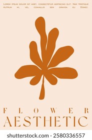 Trendy Groovy Vector Illustration Set in Matisse style. Minimal Modern Botanical Background. Plants, flowers and leaves in hand drawn style.