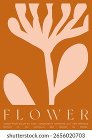Conjunto de Ilustración vectorial Groovy de moda en estilo Matisse. Collage contemporáneo Botánico Minimalista impresión de arte de pared. Plantas, flores y hojas en estilo dibujado a mano.