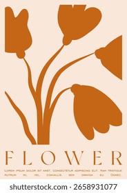 Trendy Groovy Vetor Illustration Set em estilo Matisse. Cópia arquivada em 15 de julho de 2013 "Contemporary Collage Botanical Minimalist Wall Art Print" . Plantas, flores e folhas em estilo desenhado à mão.