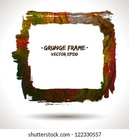 Trendy grunge vector frame. Grunge background. Watercolor background. Retro background. Vintage background. Business background. Abstract background. Hand drawn. Texture background. Abstract shape