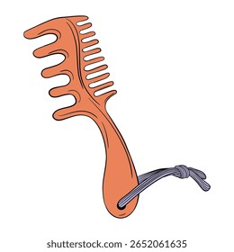 Trendy hairbrush drawing isolated on the white background. Hand drawn colorful digital illustration. Sticker for printing. High resolution. Vector EPS10 and IPG