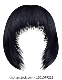 trendy hairs brunette black colors . kare fringe . beauty fashion