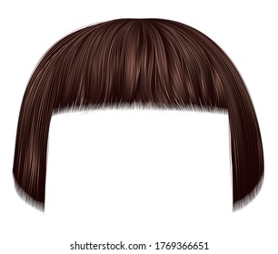 trendy hairs brunette brown colors .
 kare fringe . beauty fashion