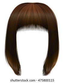  trendy hairs  dark  brown colors . kare fringe . beauty fashion