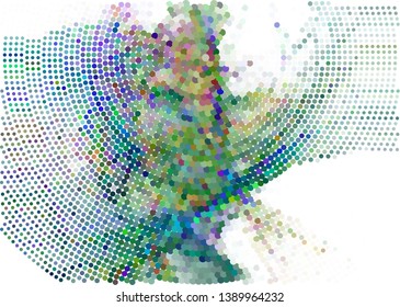 Trendy halftone dots background. Abstract digital art