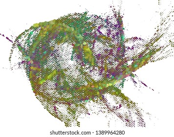 Trendy halftone dots background. Abstract digital art