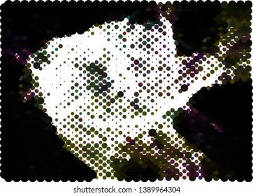Trendy halftone dots background. Abstract digital art