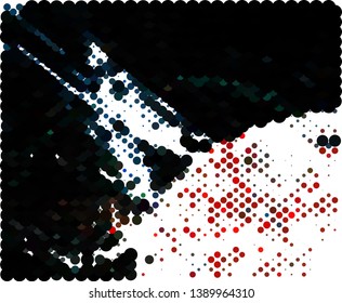 Trendy halftone dots background. Abstract digital art