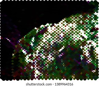 Trendy halftone dots background. Abstract digital art