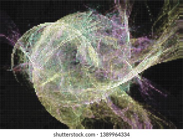 Trendy halftone dots background. Abstract digital art