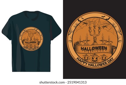 Trendy Halloween Custom T-Shirt Design