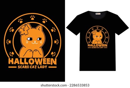 Trendy Halloween graphic vintage typography and lettering t shirt design