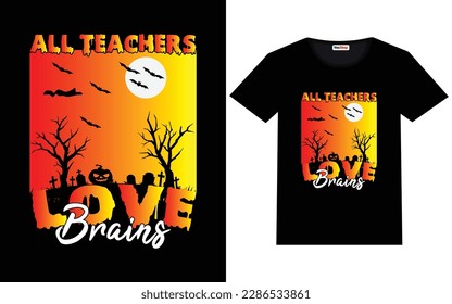 Trendy Halloween graphic vintage typography and lettering t shirt design