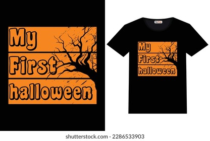 Trendy Halloween graphic vintage typography and lettering t shirt design