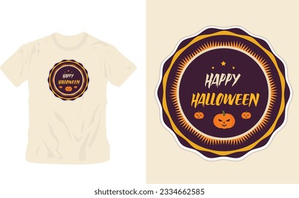 trendy halloween style t shirt design editable template
