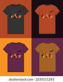 Trendy Halloween Theme Tshirt Design
