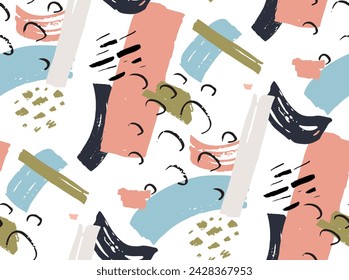 Fondo de dibujo abstracto dibujado a mano de moda del dibujo del doodle. Diseño de la camiseta, impresión del arte