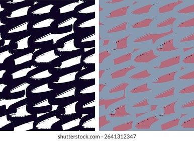 Trendy hand drawn doodle abstract pattern background, bag print, clothes fashion. 100% hand drawn vector image.