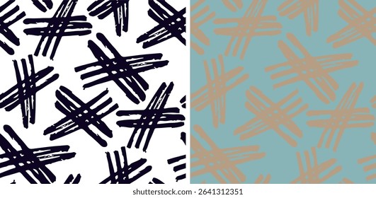 Trendy hand drawn doodle abstract pattern background, bag print, clothes fashion. 100% hand drawn vector image.