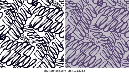 Trendy hand drawn doodle abstract pattern background, bag print, clothes fashion. 100% hand drawn vector image.