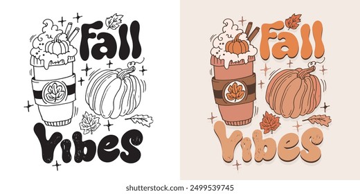 Trendy hand drawn doodle lettering quote about fall. Lettering for t-shirt design, mug print, bag print, clothes fashion. 100% hand drawn vector image.