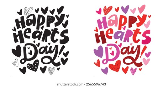 Trendy hand drawn doodle lettering quote about love and Valentine's day. Lettering for t-shirt design, mug print, bag print, clothes fashion. 100% hand drawn vector image.