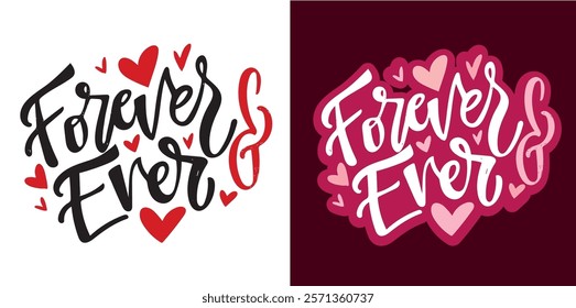 Trendy hand drawn doodle lettering quote about love and Valentine's day. Lettering for t-shirt design, mug print, bag print, clothes fashion. 100% hand drawn vector image.